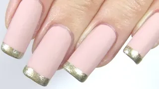 Gold French Manicure Perfect For Holidays 💛🌟 Vlogmas 9