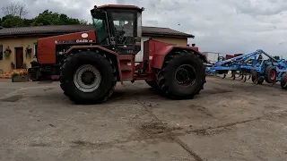 Case IH STEIGER na nowych oponach podczepiony do Lemken Karat podczepiony.