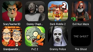 Scary Teacher 3D,Granny Chapter Two,Dark Riddle 2,Evil Nun Maze,Grandpa And Granny 3 Hospital,PvZ 2