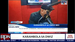 KARAMBOLA SA DWIZ |  January 31, 2022DWIZ 882 MANILA sa RPN