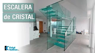 Escalera de cristal en Tenerife - montaje completo