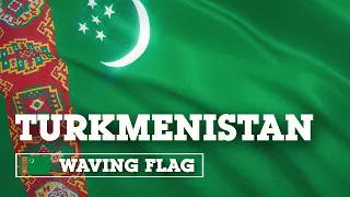 Развевающийся флаг Туркмении / Waving Flag of Turkmenistan