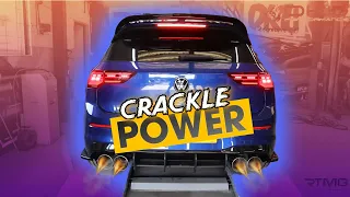 CRACKLES POPS !!! VW GOLF R MK8 VALVE CONTROL OPF BACK  PERFORMANCE EXHAUST