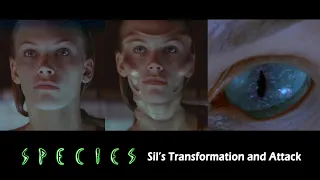 Species (1995) - Sil transformation and attack