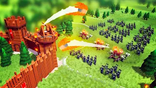 TREBUCHETS vs CATAPULTS in the Biggest Castle Siege yet in Becastled!