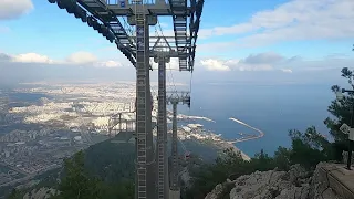 Antalya -Tunektepe 4K Cable Car Ride  .