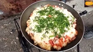 ПИЦЦА на огне за 10 минут! Как приготовить пиццу быстро и вкусно. Быстрый рецепт вкусной пиццы!!!