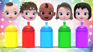 Baby bottles Finger Family +more Nursery Rhymes & Kids Songs | Kindergarten | LimeAndToys