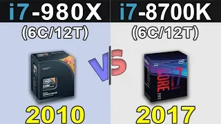 i7-980X (4.3GHz) Vs. i7-8700K | New Games Benchmarks