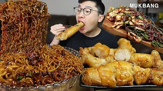 겉은바삭 속은 촉촉?한 통대창에 사천짜파게티 파김치 먹방 Spicy Chapagetti MUKBANG