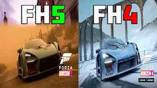 Forza Horizon 4 Start Menu vs Forza Horizon 5 Start Menu