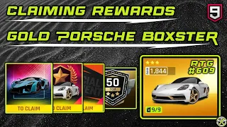 Asphalt 9 | Claiming Rewards & GOLD Porsche Boxster | RTG #609