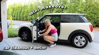 deep CLEANING & REDECORATING my car (mini cooper!)