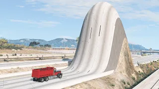 Cars vs Giant Bulge #6 – BeamNG.Drive