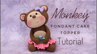 Monkey fondant cake topper tutorial