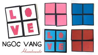 Làm Thiệp Ảo Thuật Vuông / Magic Card Handmade - NGOC VANG