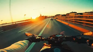 Sunset ride in Stockholm city 4K | MT09SP