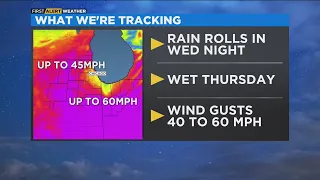 Chicago First Alert Weather: Rain rolls in Wednesday night