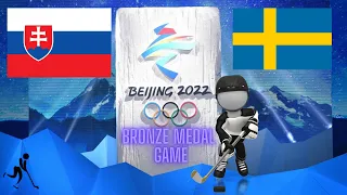 Sweden vs Slovakia || Men’s Olympic Ice Hockey 🔴Live Beijing 2022 || BRONZE MEDAL GAME