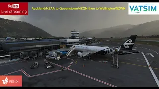 MSFS | FENIX A320 new Update | Auckland to Queenstown and then to Wellington | VATSIM