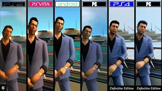 Grand Theft Auto Vice City [ Ps2 vs Ps Vita vs Android vs PC vs Def Edition ] Graphics Comparison