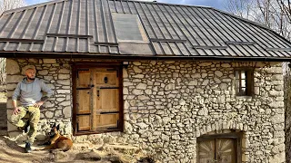 I Built a Medieval Door, Restored an Old Rusty Lock and Made a Key/Off-Grid Stone Hut, Ep.14