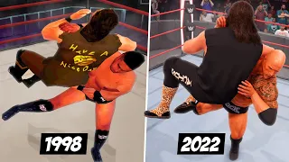 Rock Bottom - 24 years history in wwe games 1998 - 2022 (Playstation,gba,n64,xbox & pc)