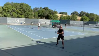 Practice doubles sets with USTA 3.0 and 3.5 teams (April 17, 2022)