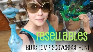 Blue Lamp Scavenger Hunt - Resellables - Antique Thrifting & Picking