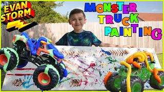 Monster Trucks Show How To Abstract Paint with Evan Storm