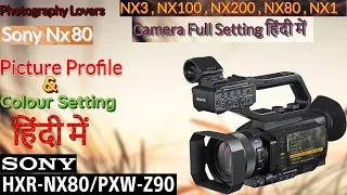 Sony Nx80 Camera Full Setting !! Picture Profile Setting in Nx80 Camera !!  Camera setting In Hindi