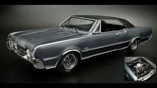 1967 Oldsmobile Cutlass 442 1/25 Scale Model Kit Build How To Assemble Paint Vinyl Roof White Letter