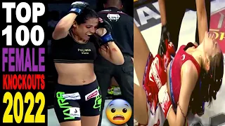 Top 100 FEMALE BEST BRUTAL KNOCKOUTS of the Year 2022😨