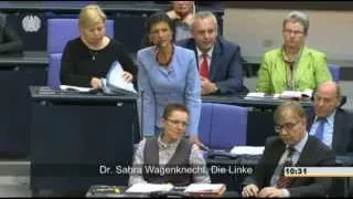 Sahra Wagenknecht wird von Lammert abgeschmettert