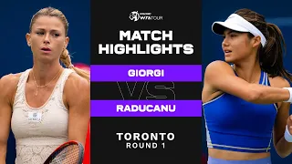 Camila Giorgi vs. Emma Raducanu | 2022 Toronto Round 1 | WTA Match Highlights