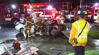 Crash Into Pole Traps Passenger | Anaheim, CA