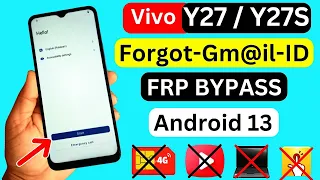 Vivo Y27/Y27S Frp Bypass Without Pc | All Vivo Android 13 Frp Bypass 2024 | Google Account Unlock