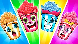 Rainbow Popcorn Song + We are Yummy Ice Cream Song 🍦 | Funny Kids Songs and Nursery Rhymes by Bowbow