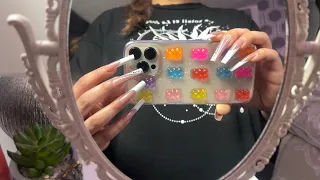 [ASMR] iPhone Camera Tapping & Scratching with LONG nails!
