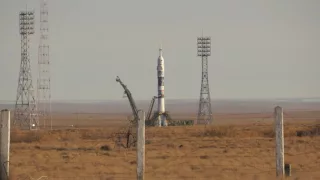 Взлет ракеты с космодрома Байконур.