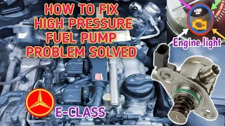 Mercedes E-class How to Reset check engine light !How to fix high pressure fuel pump problem solved