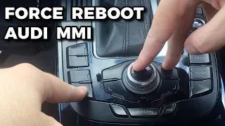 How to force reboot Audi MMI 2G 3G (A1 A4 A5 A6 A7 A8 Q3 Q5 Q7) reset restart frozen