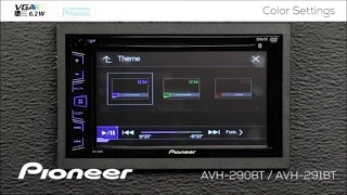 How To - Color Settings - on Pioneer AVH-290BT, AVH-291BT, MVH-AV290BT, AVH-190DVD