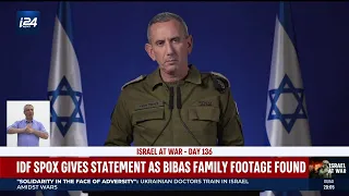 IDF Spokesperson's full statement, revealing footage Bibas family members on Oct. 7