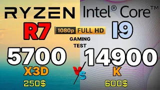 r7 5700x3d vs r7 5800x3d VS I9 14900K VS  R7 7800X3D VS R9 7950X3D AMD RYZEN 5700X3D GAMİNG TEST