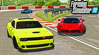 "RICH GUYS RACING" $10,000,000 IN SUPERCARS | MILLIONAIRE ROLEPLAY | Farming Simulator 22