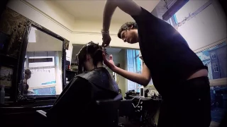 Undercut a- line bob haircut tutorial