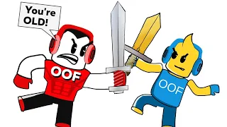 OLD OOF SOUND VS NEW OOF SOUND ON ROBLOX