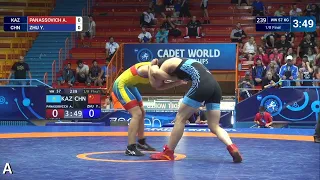 1/8 WW - 57 kg: A. PANASSOVICH (KAZ) v. Y. ZHU (CHN)