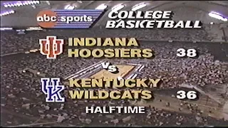 Kentucky vs Indiana NCAA College Basketball Dec 5 1987 Complete w/Commercials